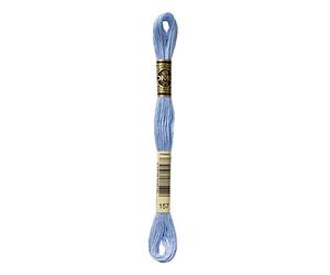 DMC 117-157 Mouline Stranded Cotton Six Strand Embroidery Floss Thread, Light Cornflower Blue, 8.7-Yard