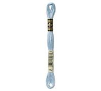 DMC 117-162 Mouline Stranded Cotton Six Strand Embroidery Floss Thread, Light Blue, 8.7-Yard