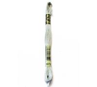 DMC 117-3072 Mouline Stranded Cotton Six Strand Embroidery Floss Thread Light Beaver Grey 8.7-Yard