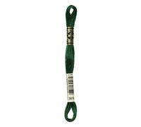 DMC 117-3818 Mouline Stranded Cotton Six Strand Embroidery Floss Thread, Dark Emerald Green, 8.7-Yard