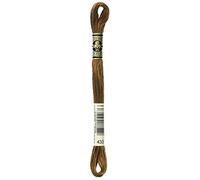 DMC 117-433 Six Stranded Cotton Embroidery Floss, Medium Brown, 8.7-Yard