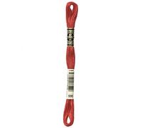 DMC 117-666 Six Stranded Cotton Embroidery Floss, Bright Christmas Red, 8.7-Yard