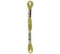 DMC 117-734 Six Strand Embroidery Cotton Floss, Light Olive Green, 8.7-Yard,Pack of 12