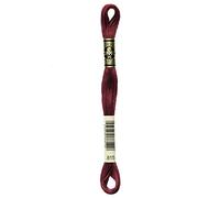 DMC 117-815 6 Strand Embroidery Cotton Floss, Medium Garnet, 8.7-Yard