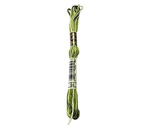 DMC 117-94 6 Strand Embroidery Cotton Floss, Variegated Khaki Green, 8.7-Yard