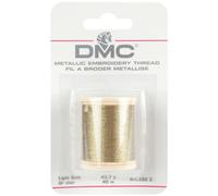 DMC 282Z Metallic Embroidery Thread, 43.7-Yard, Light Gold