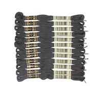 DMC 6-Strand Embroidery Cotton Floss, Very Dark Pewter Grey - Pack Of 12