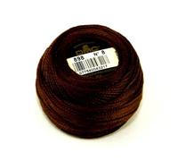 DMC 898 Brown Size 8 Cotton Perle Thread for Embroidery, 80m - per 10 gram Ball