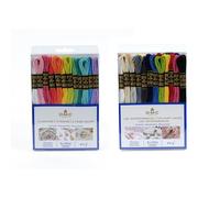 DMC - Assortment of Moulin? Special 117MC Threads ? Vitamins & Essentials Colours ? 100% Cotton ? 2 Packs of 24 Skeins of 4 Metres | Embroidery