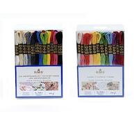 DMC - Assortment of Mouliné Special 117MC threads - Floral & Les Essentiables - 100% Cotton - 2 packs of 24 skeins of 4 m | Embroidery thread, ideal cross stitch