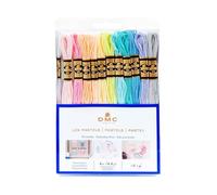 DMC - Assortment of Mouliné Special Stranded 117MC Threads - Pastel Colours, 100% Cotton - 12 Skeins of 4 Metres | Embroidery Thread, Ideal Cross Stitch, Brazilian Bracelet, DIY Crafts