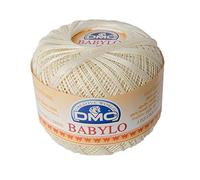 DMC - Babylo Yarn - Size 10 - Crochet Yarn | Ideal for Decoration - Crochet No. 1.50 or 1.75 | 100 g - 530 m - 3 Colours White/Beige