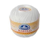DMC - Babylo Yarn - Size 10 - Crochet Yarn | Ideal for Decoration - Crochet No. 1.50 or 1.75 | 100 g - 530 m - 3 Colours White/Beige