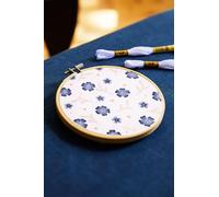 DMC Blue Ditsy Florals - Medium Embroidery Kit