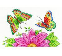 DMC "Butterfly Garden 14 Count Cross Stitch Kit, Multi-Colour