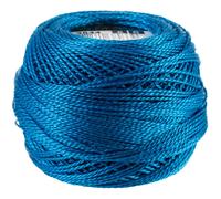 DMC CORPORATION DMC Pearl Cotton Ball Size 8 87yd-Dark Bright Turquoise Embroidery Accessory Blue