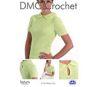 DMC Crop Sleeve top with Pearl Collar Crochet Pattern
