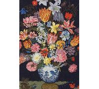 DMC Cross Stitch Kit - Bosschaert - Still Life of Flowers, Includes Aida 6 pts/cm, Stranded Cotton Thread, Needle, Chart and Instructions
