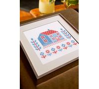 DMC Cross Stitch Kit Folk Cottage by Jo Aston - Intermediate