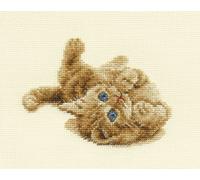 DMC Cross Stitch Kit - Kitten Playing, Cat BK904