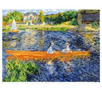 DMC Renoir The Skiff Cross Stitch Kit, Includes Stranded Cottons, 14 ct Aida Fabric, Cross Stitch Chart, Needle and Full Instructions