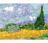 DMC Cross Stitch Kit National Gallery Van Gogh A Wheatfield Cypresses BL1067/71