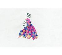 DMC Stitch Kit Party Pink, Includes Embroidery Threads, Needle, Canvas Aida and Instructions