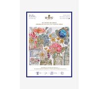 DMC Cross Stitch Kit Watercolor Flowers in Jars, Includes Aida Fabric 5.5 pts/cm, Mouliné Thread, Needle and Instructions
