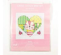 DMC Cross Stitch Mini Kit - Cat in a Heart - by Creative World of Crafts
