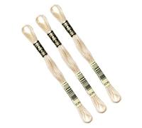 DMC - Set of 3 skeins DMC ECRU, 117MC Moulded Embroidery Thread, 100% Cotton - Fits all techniques and media, ideal cross stitch