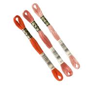 DMC - DMC Set of 3 Skeins, 117MC Moulded Embroidery Thread, 100% Cotton - Fits all techniques and media, ideal cross stitch (ASSORANGE)