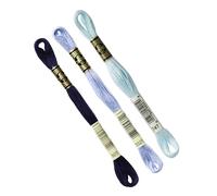 DMC - DMC Set of 3 Skeins, 117MC Moulded Embroidery Thread, 100% Cotton - Fits All Techniques and Media, Ideal Cross Stitch (ASSBLEU)