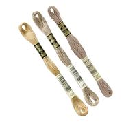 DMC - DMC Set of 3 Skeins, 117MC Moulded Embroidery Thread, 100% Cotton - Fits All Techniques and Media, Ideal Cross Stitch (ASSBEIGE)