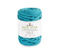 DMC Eco Vita 12, Crochet Knitting Macrame Yarn, Deep Sky Blue (72), 250g