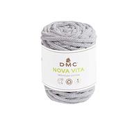 DMC Eco Vita 12, Crochet Knitting Macrame Yarn, Grey (12), 250g