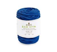 DMC Eco Vita 12, Crochet Knitting Macrame Yarn, Navy Blue (75), 250g