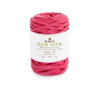 DMC Eco Vita 12, Crochet Knitting Macrame Yarn, Raspberry (43), 250g