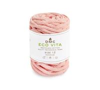 DMC Eco Vita 12, Crochet Knitting Macrame Yarn, Salmon Pink (41), 250g