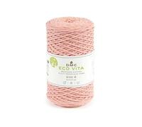 DMC Eco Vita 4, Baby Pink Crochet Knitting Macrame Yarn, 250g