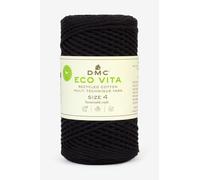 DMC Eco Vita 4, Black Crochet Knitting Macrame Yarn, 250g