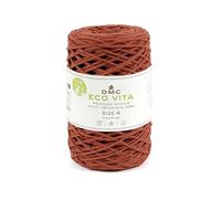 DMC Eco Vita 4, Burnt Orange Crochet Knitting Macrame Yarn, 250g