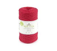 DMC Eco Vita 4, Red Crochet Knitting Macrame Yarn, 250g