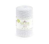 DMC Eco Vita 4, White Crochet Knitting Macrame Yarn, 250g