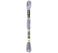 DMC Embroidery Floss Mouline Stranded Cotton Thread for Hand Embroidery and Sewing - Colour No: 318-6 x 8m Skeins