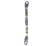 DMC Embroidery Floss Mouline Stranded Cotton Thread for Hand Embroidery and Sewing - Colour No: 414-1 x 8m Skein