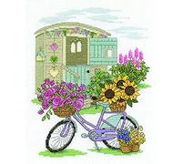 DMC Floral Bicycle Kit, Includes Fabric, Embroidery Thread, Needle and Instructions