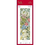 DMC Golden Lily Cross-Stitch Bookmark Kit, Includes Six-Strand Embroidery Thread, Embroidery Needle, 14ct Aida Fabric and Instructions