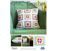 DMC Granny square cushion cover crochet pattern