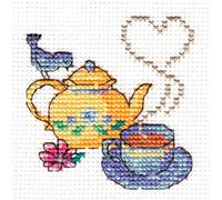 DMC Happiness is. A Cuppa Tea Cross Stitch Kit
