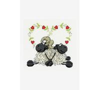 DMC Love You Too Cross Stitch Kit, Includes Stranded Cotton, 14ct Aida Fabric, Needle, Chart and Instructions